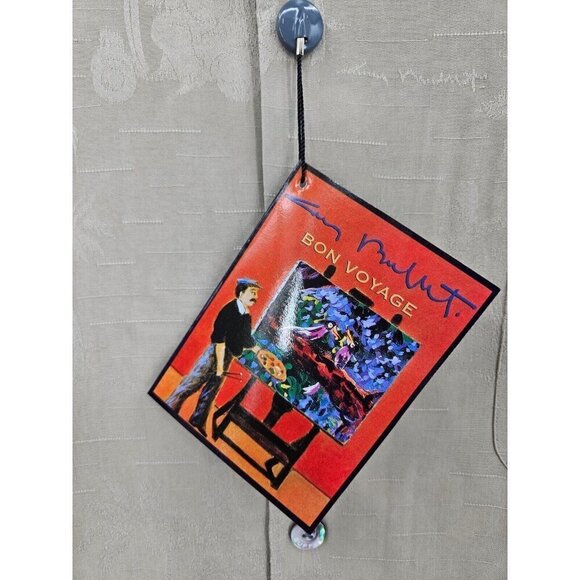 New Guy Buffet Silk Hawaiian Shirt Mens XXL Solid Tropical Beige Button Front - Picture 2 of 6